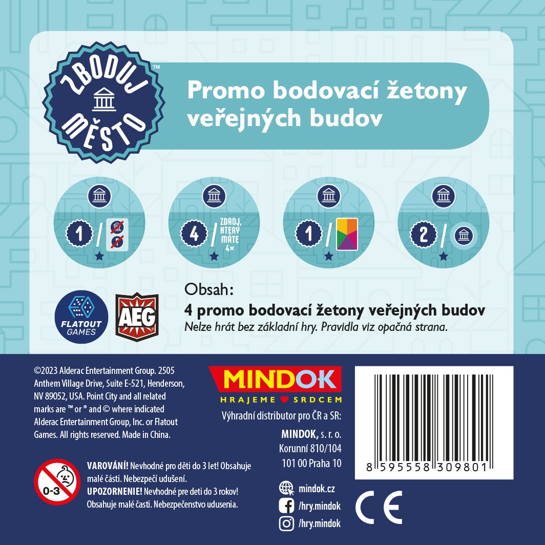 Zboduj město – Promo bodovací žetony veřejných budov