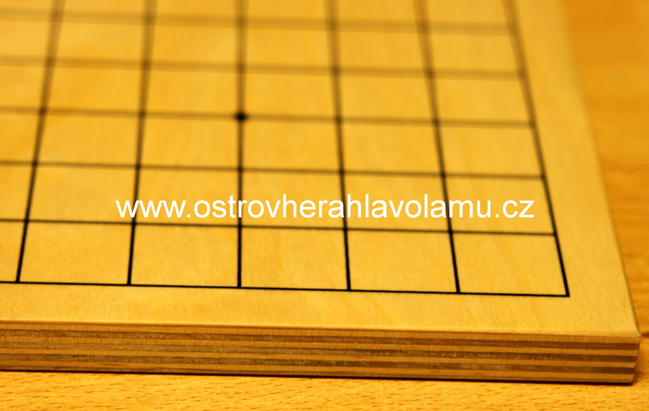 GO- dřevěná deska vcelku, oboustranná 19x19 + 13x13