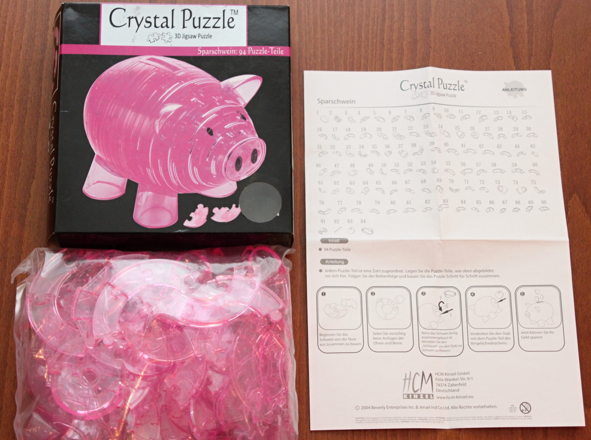 Crystal puzzle 3D Prase 94 pcs