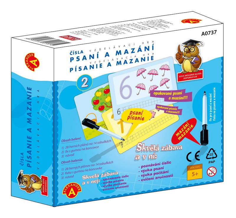 Psaní a mazání 2 - ČÍSLA