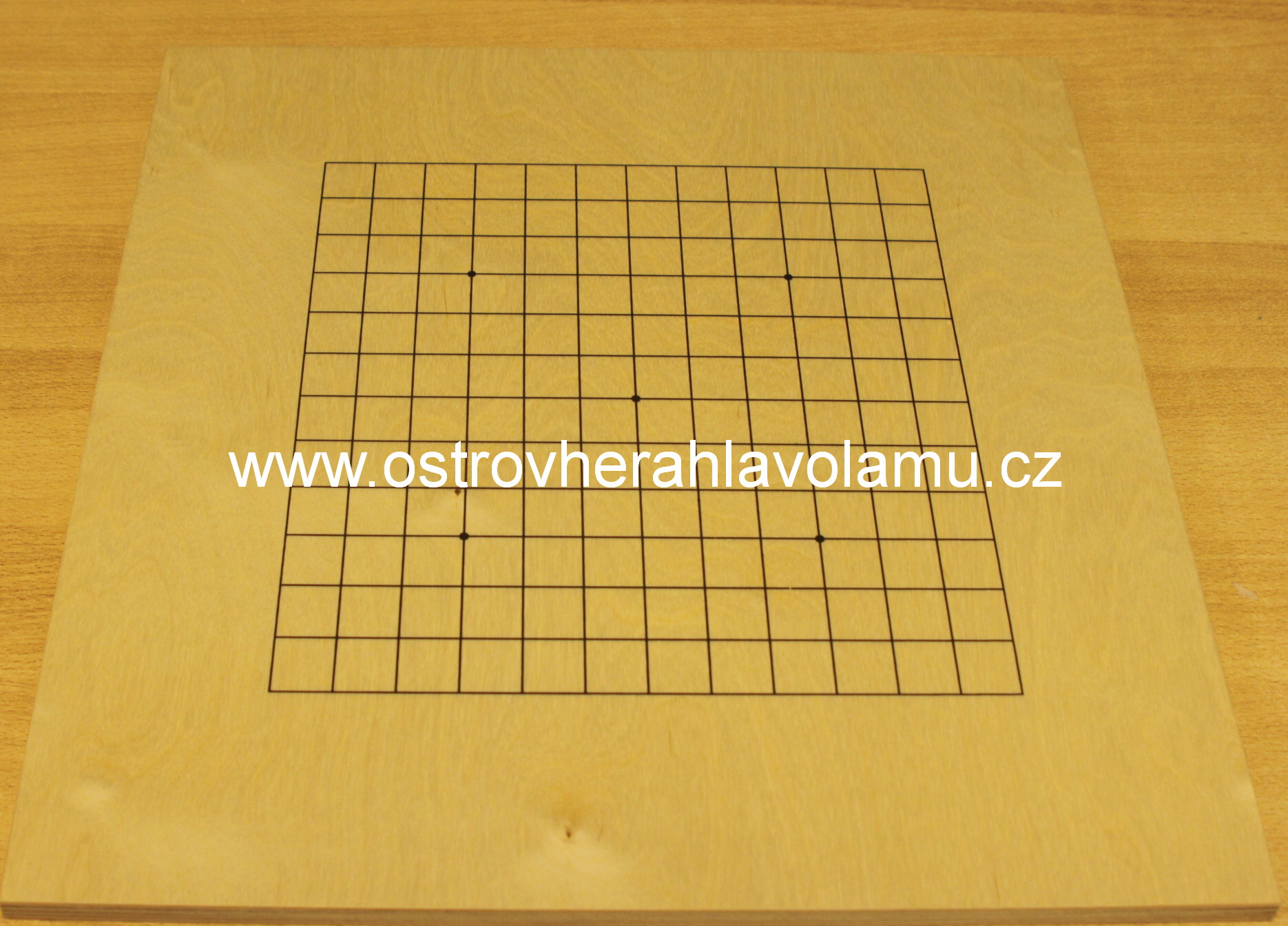 GO- dřevěná deska vcelku, oboustranná 19x19 + 13x13