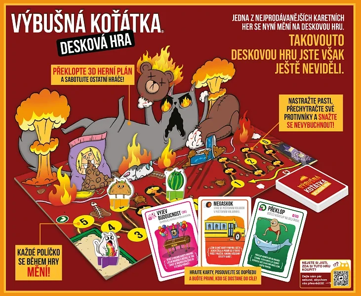 Výbušná koťátka: Desková hra