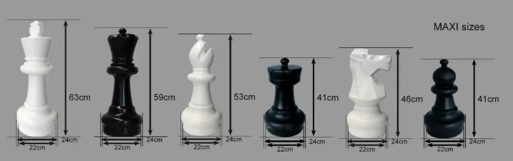 Zahradní šachy 63cm - de luxe