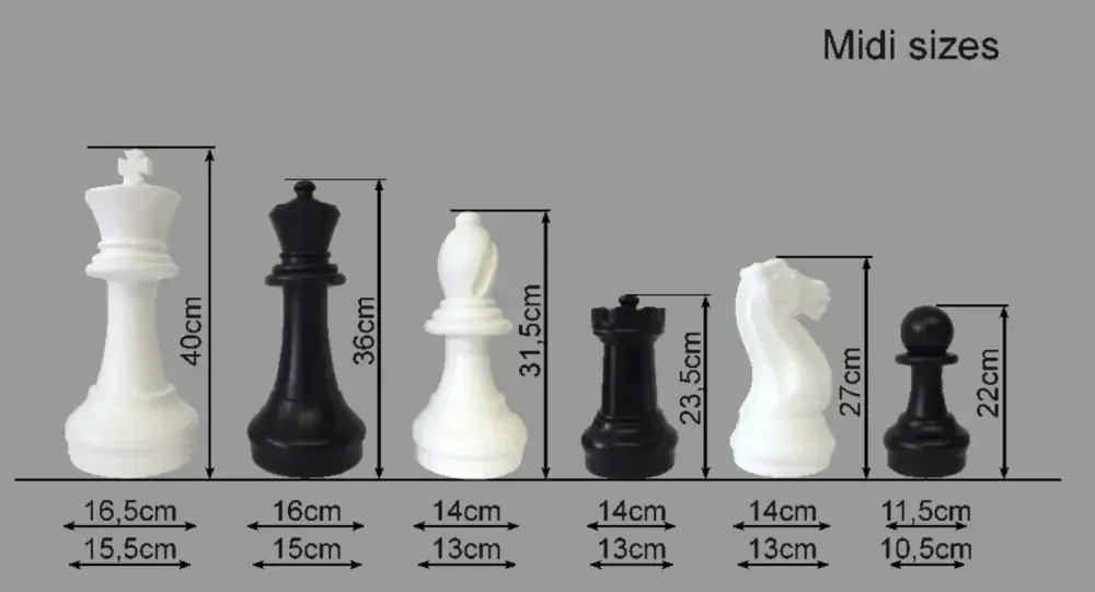 Zahradní šachy 40cm - de luxe